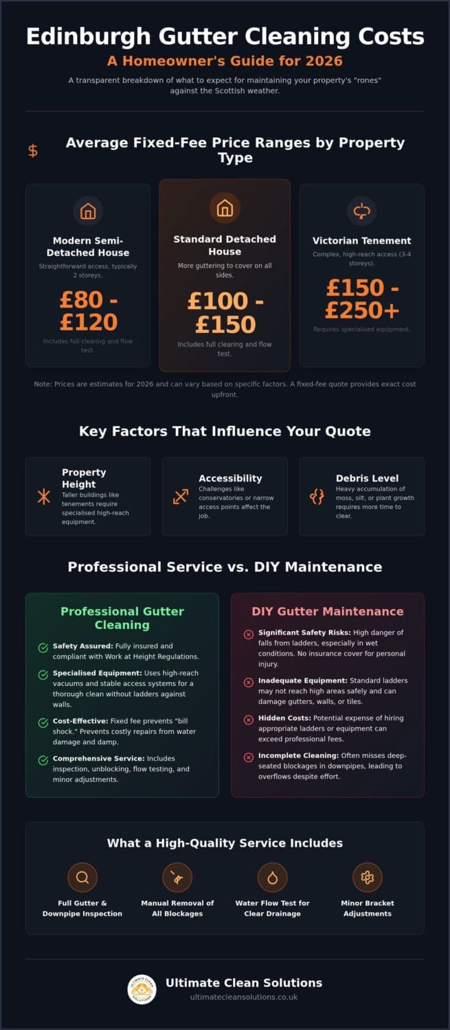 Gutter Cleaning Cost Edinburgh: 2026 Price Guide and FAQ